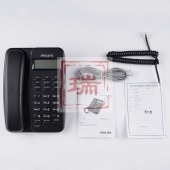 飞利浦（PHILIPS）TD-2808 有绳电话机 免电池/来电显示电话机/商务办公座机/免提电话机（黑色）