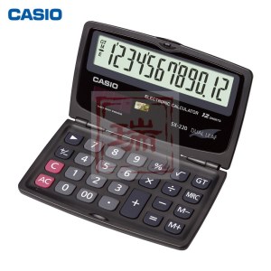 卡西欧CASIO SX-220 办公迷你计算器 袖珍出差便携计算器