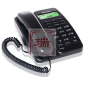 飞利浦（PHILIPS）TD-2808 有绳电话机 免电池/来电显示电话机/商务办公座机/免提电话机（黑色）